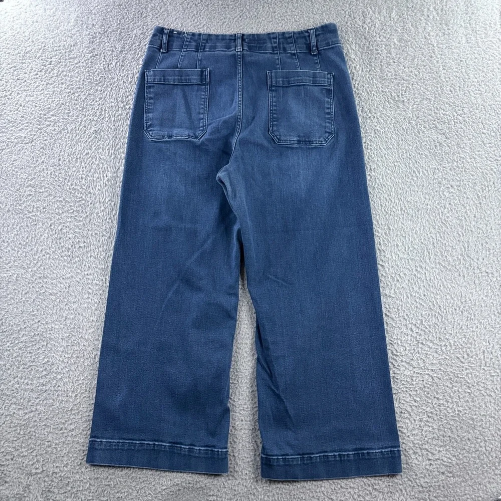 Pilcro Wide Leg Jeans in Dark Blue